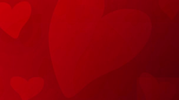 Love Red Valentines Day Heart Shape Motion Romance Valentine Moving — Stok Video