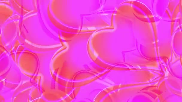 Valentine Pink Hari Romansa Bergerak Hati Bentuk Cinta Gerak Video — Stok Video