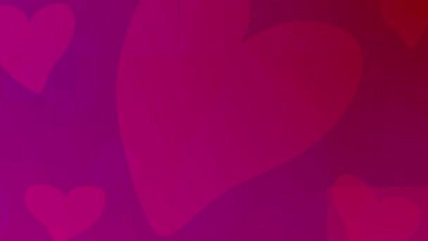 Red Valentines Day Heart Shape Motion Love Romance Valentine Moving — 图库视频影像
