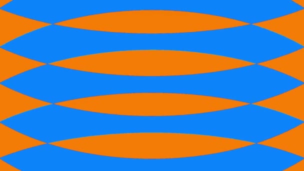 Blue Orange Parallax Curved Holiday Lines Stripes Seamless Loop Motion — Vídeo de Stock