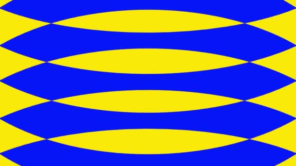 Blue Yellow Parallax Curved Holiday Lines Stripes Seamless Loop Motion — Stok Video