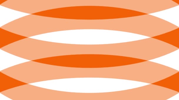 Orange Rolling Curved Holiday Lines Stripes White Seamless Loop Motion — ストック動画