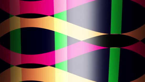Pink Green Black Curved Holiday Lines Stripes Seamless Looping Motion — Stok Video