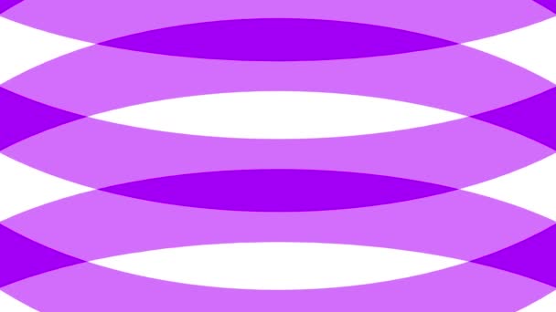 紫色の圧延曲線休日ラインストライプ白いシームレスループ運動ビデオ — ストック動画