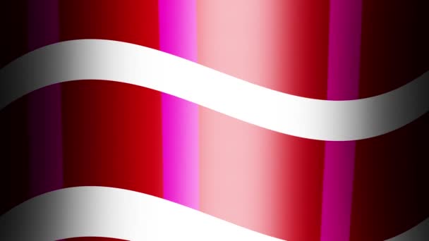 Red White Checkered Curved Holiday Lines Stripes Seamless Looping Motion — Stock video