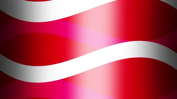 Shiny Red White Curved Holiday Lines Stripes Seamless Looping Motion — Videoclip de stoc