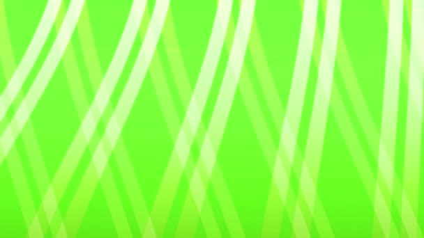 Green Ribbon Moving Wave Moving Ripple Stripes Pattern Glass Glowing — Video Stock
