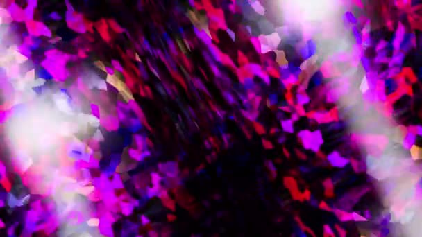 Kaleidoscope Glitter Geometric Fractal Glowing Rainbow Spiral Tile Pattern Glow — Stok video