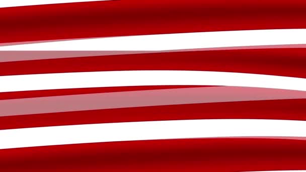 Mint Moving Christmas Ribbon Candy Red White Stripes Background Layers — Stock Video
