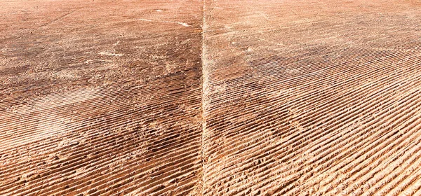 Una Terraza Patio Acera Acanalada Hormigón Antiguo Camino Entrada Rampa —  Fotos de Stock