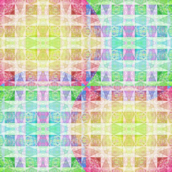 Curve Square Pastel Holiday Pattern Checkered Swirl Design Colorful Party — Stock Photo, Image