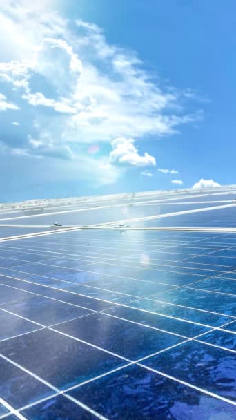 Ein Solarmodul Strom Saubere Elektrizität Erhaltung Dach Photovoltaik Erneuerbare Haus — Stockvideo