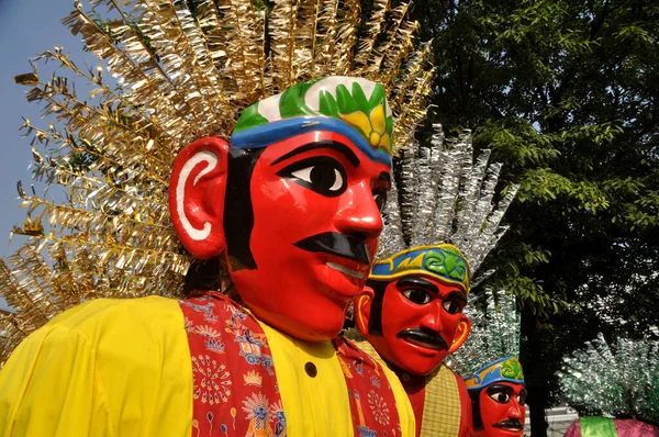 Ondel Ondel Tradycyjna Gigantyczna Marionetka Dżakarty Indonezja Zdjęcia Stockowe bez tantiem