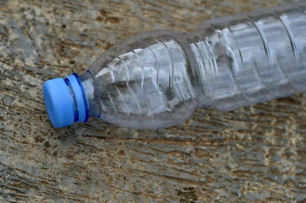 Garbage of plastic mineral water bottles in public places