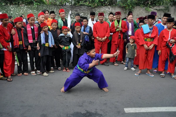 Jakarta Indonesien Juni 2015 Betawi Pencak Silat Martial Arts Performance — Stockfoto