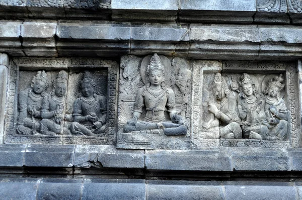 Канди Прембанан Храм Рельеф Камень Индуистской Религии — стоковое фото