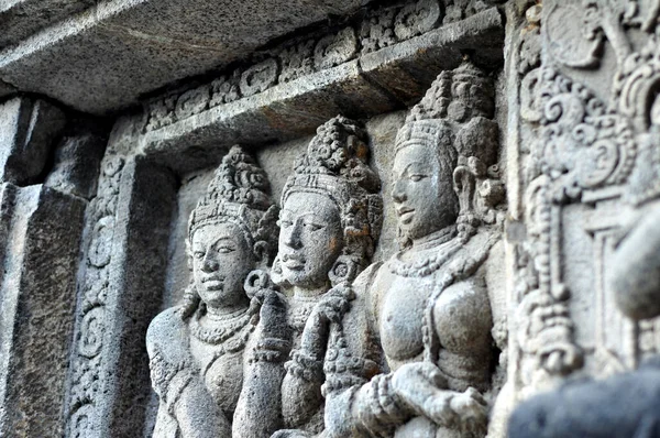 Candi Prembanan Temple Relief Stone Hindu Religion — Stock Photo, Image