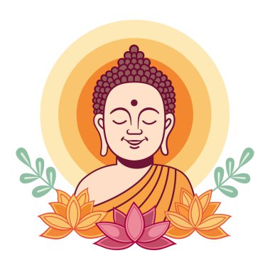 Buda gülümseme vesak gün gösterimi