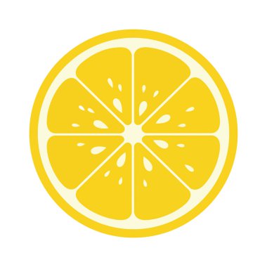 Parlak Sarı Limon Dilimlenmiş Vektör