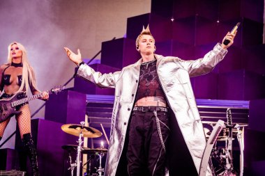 1 July 2023. Rock Werchter Festival Werchter, Belgium. Fans at Concert of Machine Gun Kelly  clipart