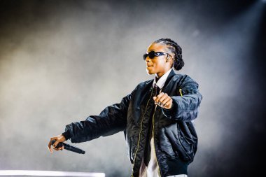 7 Temmuz 2023. Kuzey Denizi Caz Festivali. Rotterdam, Hollanda. Little Simz 'in Konseri