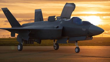 F-35 Modern beşinci nesil savaş uçağı-3D İllüstrasyon