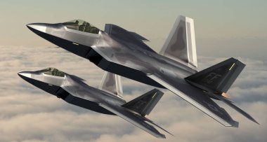 Lockheed Martin F-22 Raptor 3D Illustration 'da