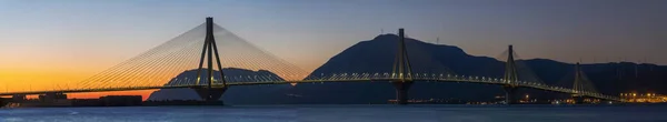 Rio Antirio Ponte Mais Famosa Grécia — Fotografia de Stock