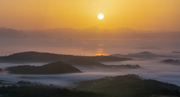 Панорама Греческого Острова Корфу Рассвете — стоковое фото