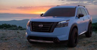Nissan Pathfinder in de wildernis