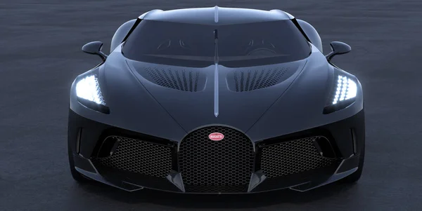 Bugatti Voiture Noire Das Teuerste Auto Der Welt Illustration — Stockfoto