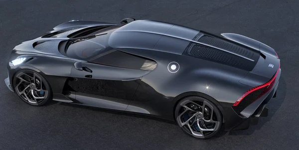 Bugatti Voiture Noire Самый Дорогой Автомобиль Мире — стоковое фото