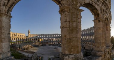 Pula Arena 'da. Pula 'daki Roma amfi tiyatrosu