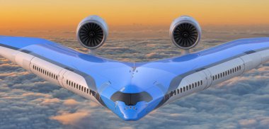 Airbus Flying-V, yüksek enerjili uzun mesafeli uçaklar için tasarlanmış bir uçaktır.