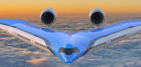 Airbus Flying Flying Projeto Para Avião Longa Distância Altamente Eficiente — Fotografia de Stock