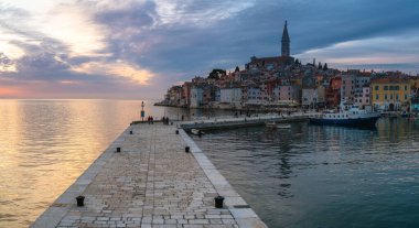 Rovinj, Hırvatistan. Istria 'nın en güzel şehri.