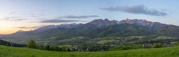 Panorama Los Altos Tatras Desde Arriba Del Resort Zakopane Polonia —  Fotos de Stock