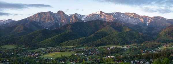 Panorama Van Hoge Tatra Van Boven Het Resort Zakopane Polen — Stockfoto