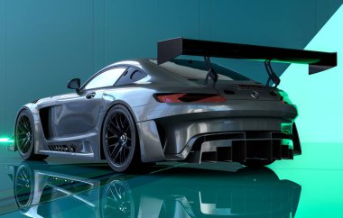  Mercedes AMG GT3 Stüdyoda 3D görüntüleme