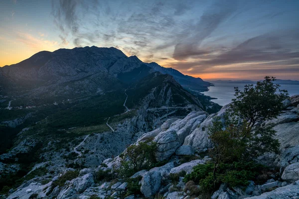 Spectacular sunrise in the mountains of Nature Park Biokovo,Dalmatia,Croatia