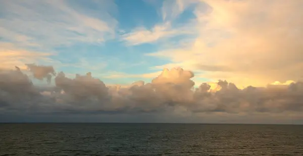 Panorama Storm Clouds Sea Sunset — Foto de Stock