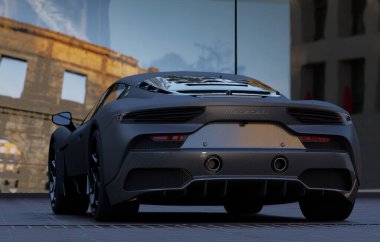 Szczecin, Polonya-Şubat 2024: TMaserati MC20 - çok hızlı bir elegance.3d sunucu.