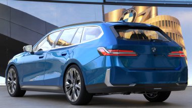 BMW i5 Touring, BMW Welt 'in arka planında sunum
