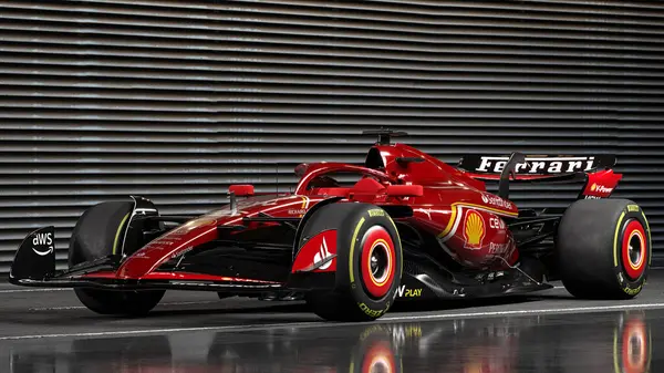 Ferrari 2024 Формула Автомобіль Фотостудії — стокове фото