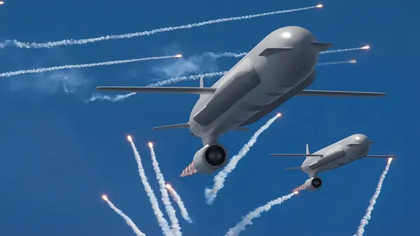 Strategische Luft Boden Marschflugkörper lizenzfreie Stockbilder