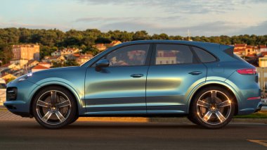 Porsche Cayenne GTS yolda.