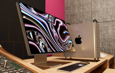 Apple profesyonel koleksiyonu Pro Ekran XDR, Mac Pro, Klavye ve Fare
