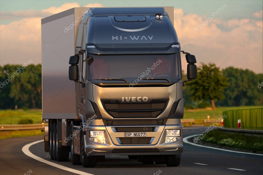 Iveco Stralis HI-WAY truck on the highway
