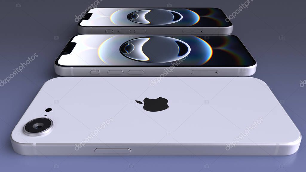 Realistic render of Apple iPhone 16E