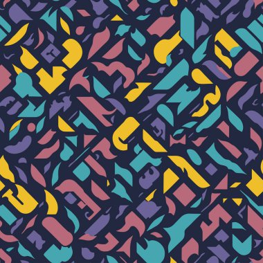 Renkli soyut nesnelerin kusursuz çizimi